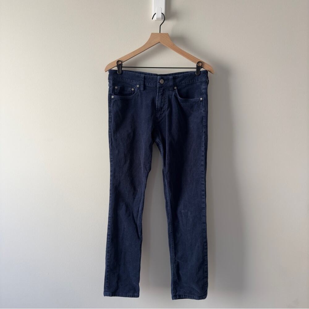 Vineyard Vines Blue Straight Corduroy Pants Classic Style Y2K Cords Preppy zip